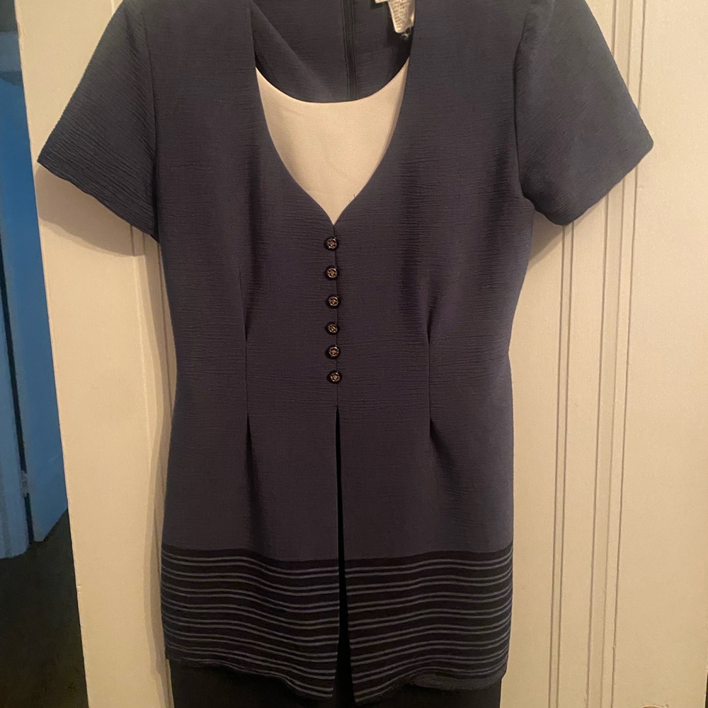 Vintage dress blue & white